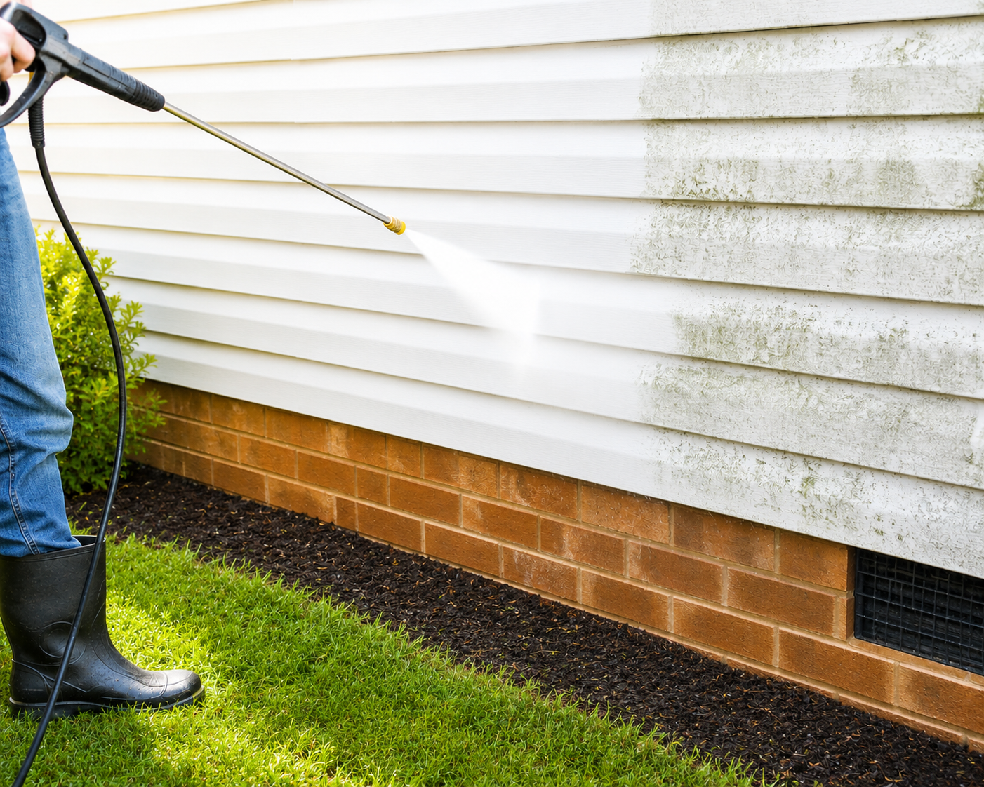 AI generated image of pressure washing